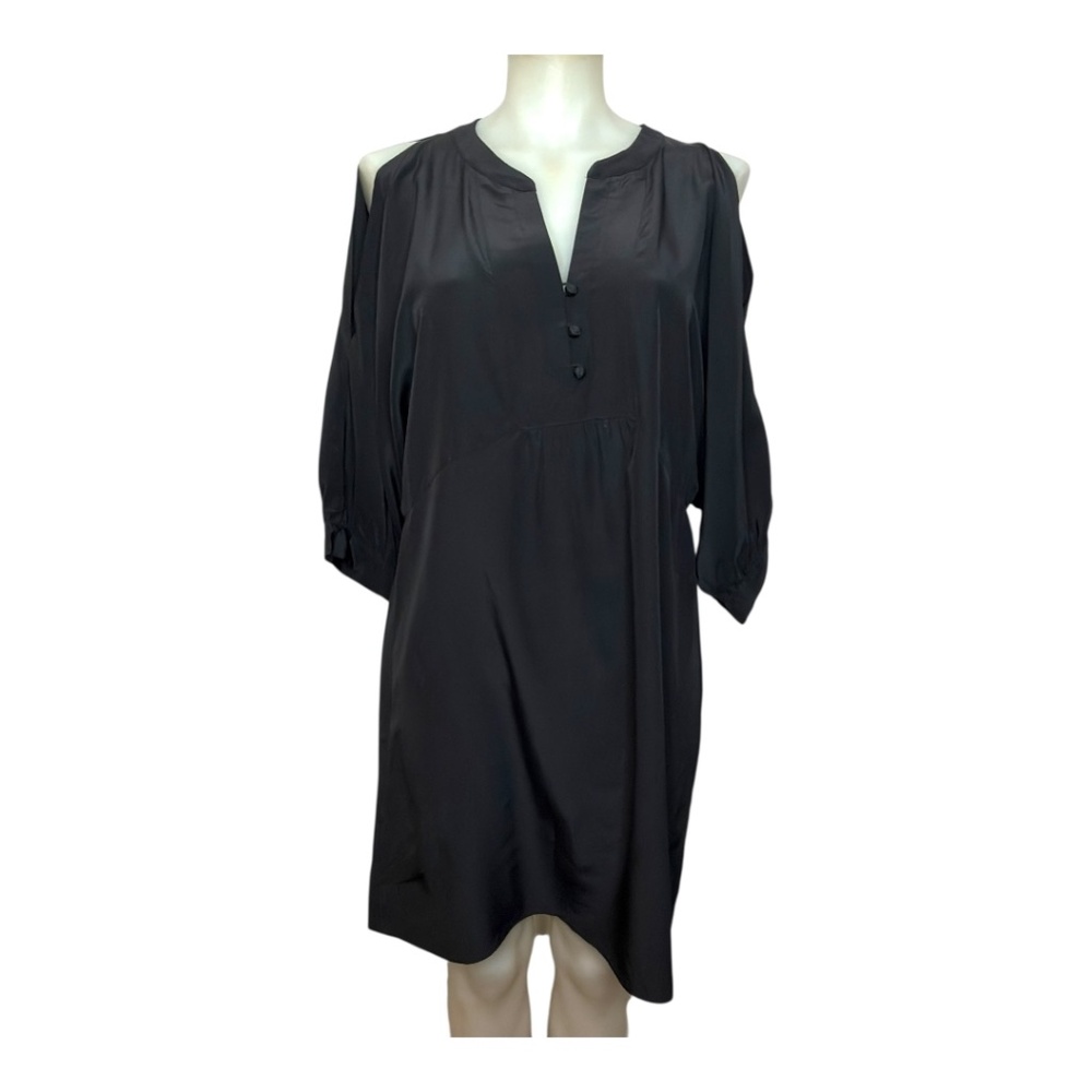 Black cold-shoulder dress